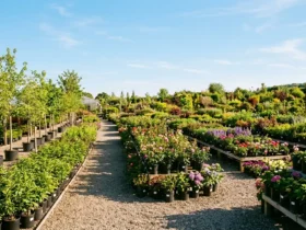 Outdoor and indoor plant selection at a New Jersey garden center