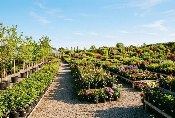 Outdoor and indoor plant selection at a New Jersey garden center