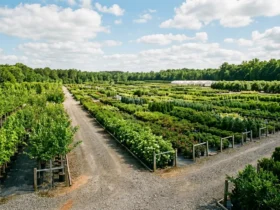 Wide variety of trees shrubs and perennials at a large Georgia nursery