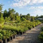 Florida native plants and shrubs at a local nursery in Jacksonville