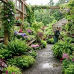 A lush green plant nursery full of plants in Portland, Oregon